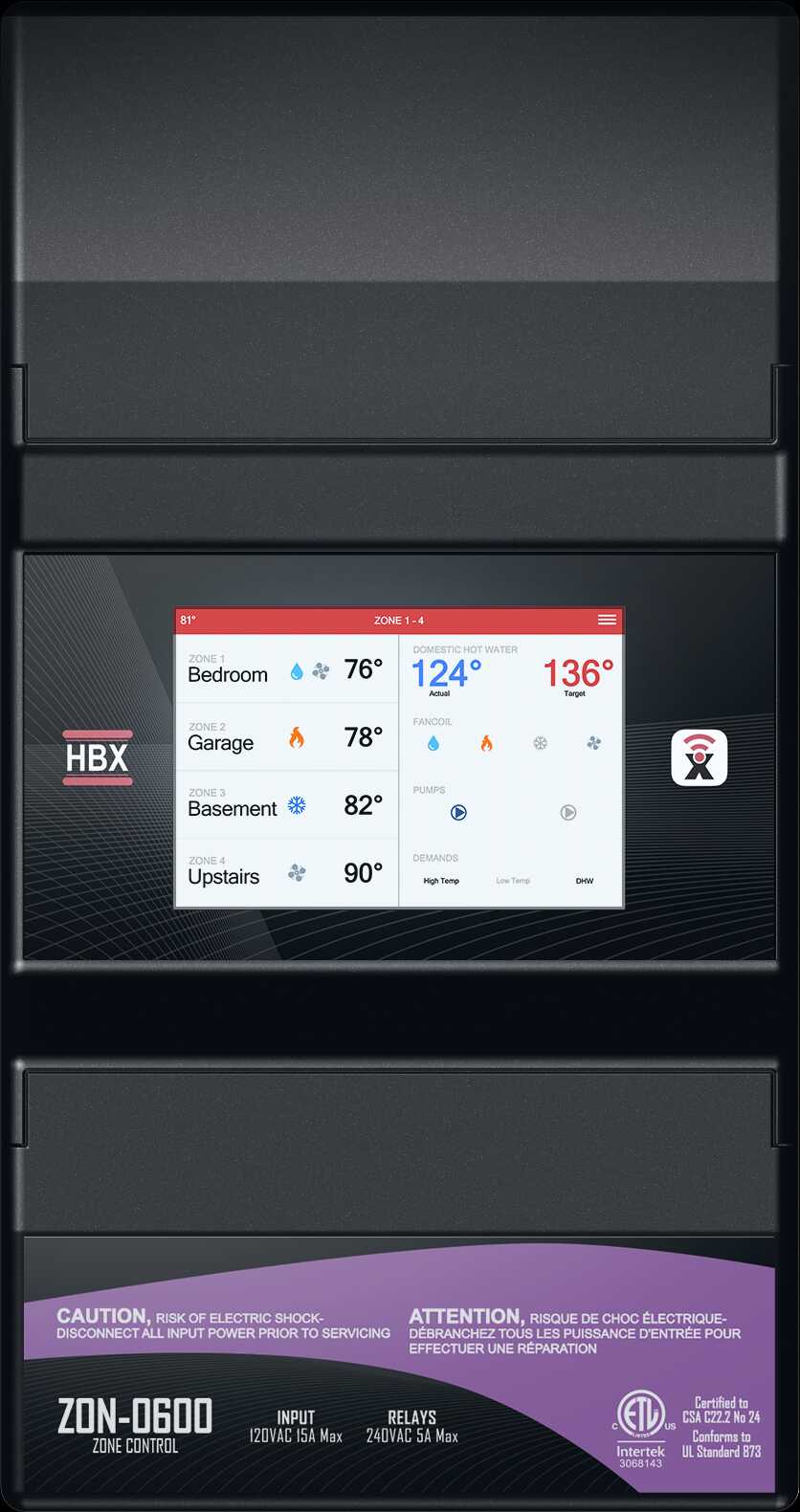 Hydronic Zone Controller - HBX ZON-0600