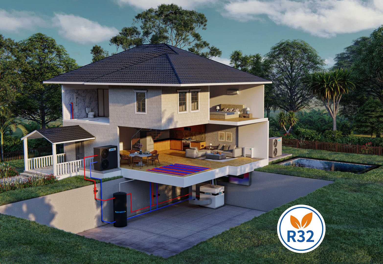 air-to-water heat pump